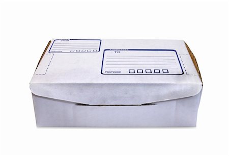 simsearch:400-04932450,k - White Cardboard Box over white background.  Background is 100% white it's easy to work with Stock Photo - Budget Royalty-Free & Subscription, Code: 400-04932448