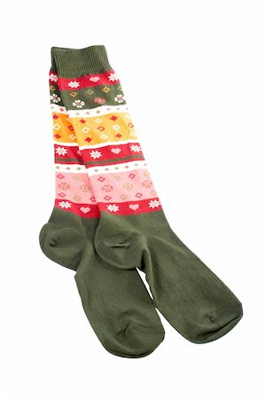 simsearch:400-04780463,k - Pair of colorful socks over a white Foto de stock - Super Valor sin royalties y Suscripción, Código: 400-04932492