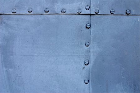 Blue metal plate with rivets Stock Photo - Budget Royalty-Free & Subscription, Code: 400-04932533