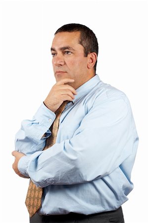 simsearch:400-04963726,k - Serious business man thinking over a white background Stock Photo - Budget Royalty-Free & Subscription, Code: 400-04932579