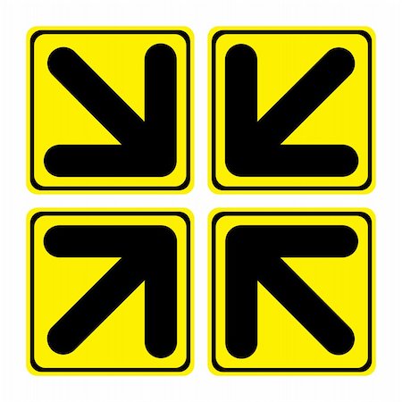 simsearch:400-04776651,k - Four big yellow arrows signs composition in Stock Photo - Budget Royalty-Free & Subscription, Code: 400-04932676