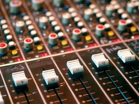 Mixing console in a recording studio Stock Photo - Budget Royalty-Free & Subscription, Code: 400-04932700
