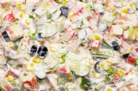simsearch:400-04304448,k - mixed salad with white dressing. suitable for background Photographie de stock - Aubaine LD & Abonnement, Code: 400-04933143