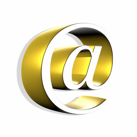 3d email symbol - computer generated clipart Stock Photo - Budget Royalty-Free & Subscription, Code: 400-04933876