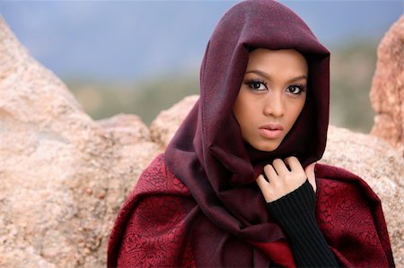 Muslim girl wearing hijab Stock Photo - Budget Royalty-Free & Subscription, Code: 400-04944099