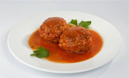 Meatballs with mushrooms in tomato sauce. Stock Photo - Budget Royalty-Free & Subscription, Code: 400-04944261