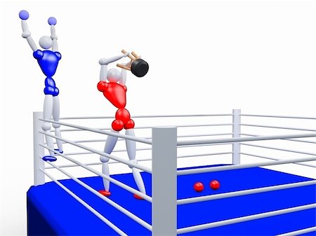 computer generated image of 3d athletes boxing Stock Photo - Budget Royalty-Free & Subscription, Code: 400-04944280