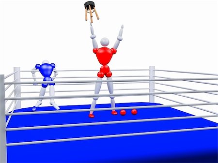 computer generated image of 3d athletes boxing Stock Photo - Budget Royalty-Free & Subscription, Code: 400-04944281