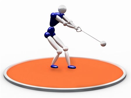 simsearch:400-05104948,k - computer generated image of a 3d hammer thrower athlete Stock Photo - Budget Royalty-Free & Subscription, Code: 400-04944305