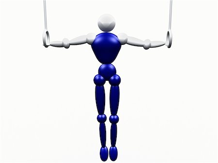 computer generated image of a 3d athlete on the rings Stock Photo - Budget Royalty-Free & Subscription, Code: 400-04944300