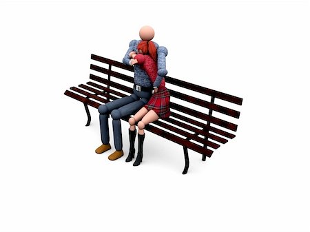 simsearch:400-04665936,k - computer generated image of a 3D Couple in love Stock Photo - Budget Royalty-Free & Subscription, Code: 400-04944325