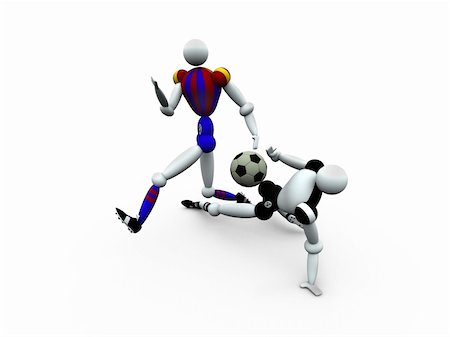 simsearch:400-05104948,k - computer generated image of  soccer players Stock Photo - Budget Royalty-Free & Subscription, Code: 400-04944380