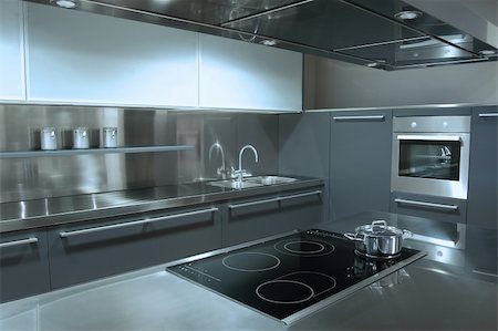 Modern design kitchen Photographie de stock - Aubaine LD & Abonnement, Code: 400-04944445