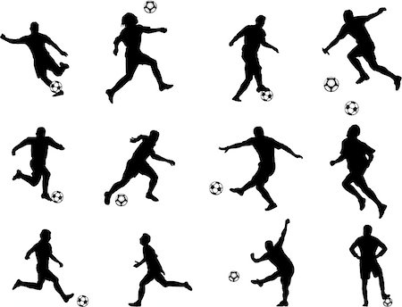 simsearch:400-04809582,k - soccer silhouettes Stock Photo - Budget Royalty-Free & Subscription, Code: 400-04944477