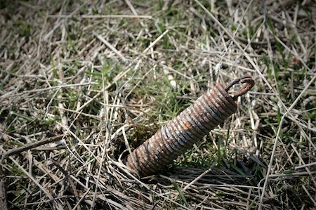 rusty detail on the dry grass Foto de stock - Royalty-Free Super Valor e Assinatura, Número: 400-04944471