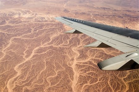 view to Africa from airplane Stock Photo - Budget Royalty-Free & Subscription, Code: 400-04944579