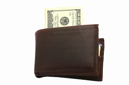 Wallet with 100 Dollars bills Stock Photo - Budget Royalty-Free & Subscription, Code: 400-04945066
