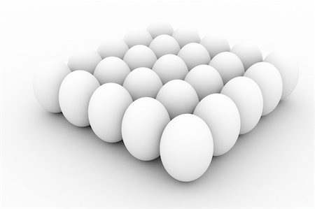 3d image of an egg army formation Stock Photo - Budget Royalty-Free & Subscription, Code: 400-04945068