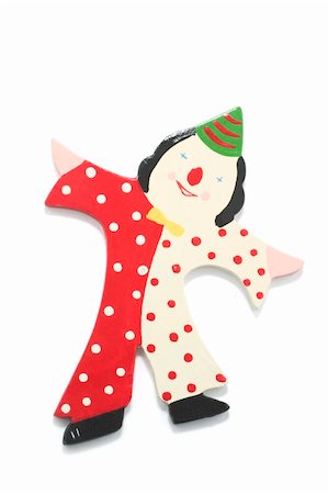 simsearch:400-04003790,k - Clown figure on white background with shadow Stockbilder - Microstock & Abonnement, Bildnummer: 400-04945261