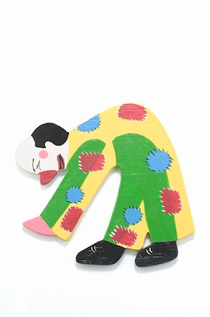 simsearch:400-04003790,k - Clown Figure on white background with shadow Stockbilder - Microstock & Abonnement, Bildnummer: 400-04945262