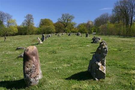 stonehenge - Cemetry builded by Prehistoric Man, Kivik, Scania, southern Sweden Photographie de stock - Aubaine LD & Abonnement, Code: 400-04946116