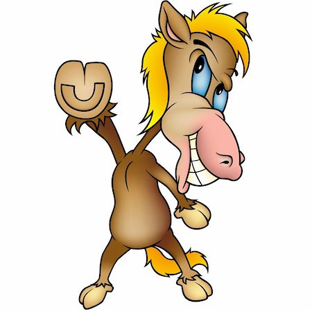 Standing Horse - Highly detailed cartoon animal Stock Photo - Budget Royalty-Free & Subscription, Code: 400-04946523