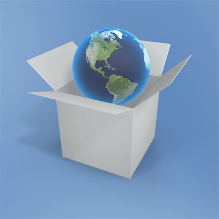 simsearch:400-05708252,k - 3d globe in box Stock Photo - Budget Royalty-Free & Subscription, Code: 400-04947062