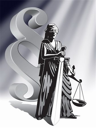 simsearch:400-08624071,k - Blind Lady Justice holding scale and sword Stock Photo - Budget Royalty-Free & Subscription, Code: 400-04947167