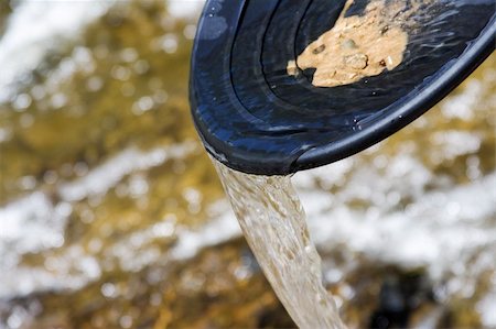 Panning for gold in a northern michigan stream Stock Photo - Budget Royalty-Free & Subscription, Code: 400-04947635
