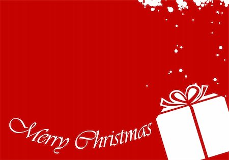 Merry Christmas wording on red background with present illustration and snow Foto de stock - Super Valor sin royalties y Suscripción, Código: 400-04947737