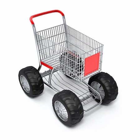Shopping cart shop commerce turbo speed Stock Photo - Budget Royalty-Free & Subscription, Code: 400-04948025
