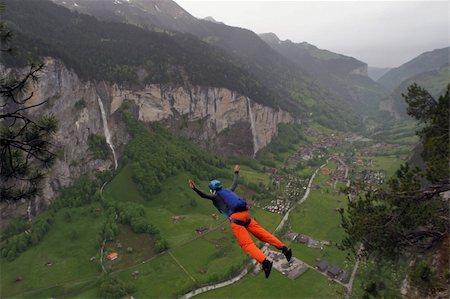 sky diver - basejumping Stock Photo - Budget Royalty-Free & Subscription, Code: 400-04949096