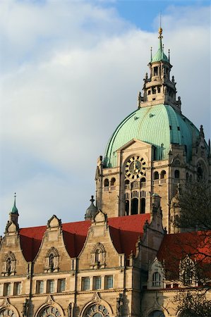 Clocktower of City Hall of Hannover, Germany Stockbilder - Microstock & Abonnement, Bildnummer: 400-04949473