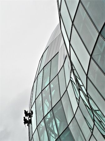 simsearch:400-04949609,k - Extreme window cleaners at the Sage Gateshead Stock Photo - Budget Royalty-Free & Subscription, Code: 400-04949609