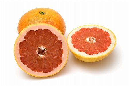 grapefruits on the white background Stock Photo - Budget Royalty-Free & Subscription, Code: 400-04949630