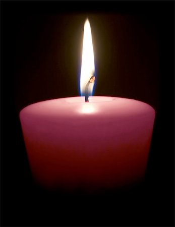 Isolated candle on a black background. Stock Photo - Budget Royalty-Free & Subscription, Code: 400-04940413