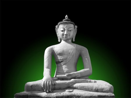 swayambhu - This statue of Buddha is located at the Swayambhunath Temple in Kathmandu, Nepal. This Buddha is the lord of Stillness and resists temptation. Stock Photo - Budget Royalty-Free & Subscription, Code: 400-04940429