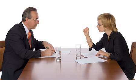 pulpit - couple of businesspeople at the table Stock Photo - Budget Royalty-Free & Subscription, Code: 400-04940975