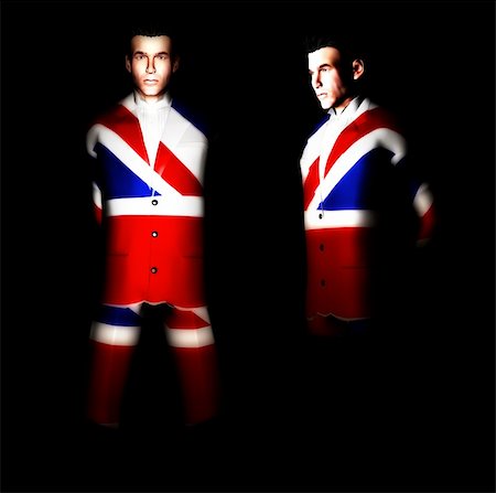 simsearch:400-03910962,k - A set of men with the Union Jack flag on their clothing, its the flag of Great Britain Stock Photo - Budget Royalty-Free & Subscription, Code: 400-04941104