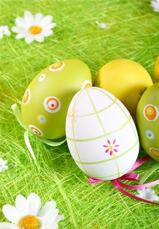 painted happy flowers - Easter eggs painted Stock Photo - Budget Royalty-Free & Subscription, Code: 400-04941762