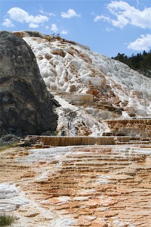 simsearch:400-05015574,k - Terraced geyser at Mammoth Hot Springs. Stock Photo - Budget Royalty-Free & Subscription, Code: 400-04942131
