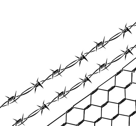 simsearch:400-04609623,k - Isolated Barbed wire collection on white background Photographie de stock - Aubaine LD & Abonnement, Code: 400-04942154