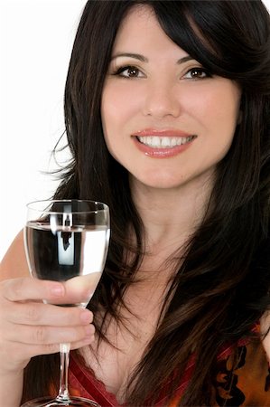 sobriety - Healthy choices.   A woman with a glass of water Stock Photo - Budget Royalty-Free & Subscription, Code: 400-04942938