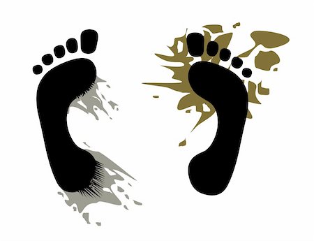 footstep in dirt - footsteps with dirt; stepped in the mud Stock Photo - Budget Royalty-Free & Subscription, Code: 400-04943180