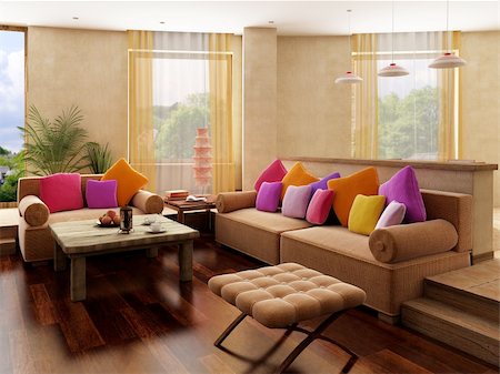 3d rendering of the  interior in Morocco's style Stock Photo - Budget Royalty-Free & Subscription, Code: 400-04943460