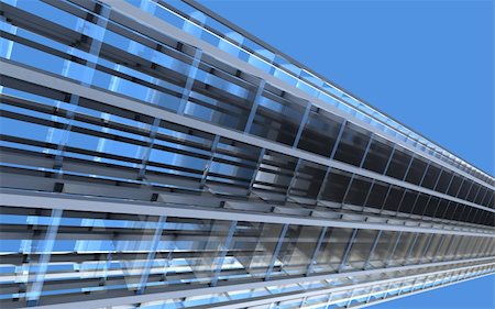 steel beams - 3D Architectural abstract. Concept - building, architecture, construction and skyscrape. Stock Photo - Budget Royalty-Free & Subscription, Code: 400-04943809