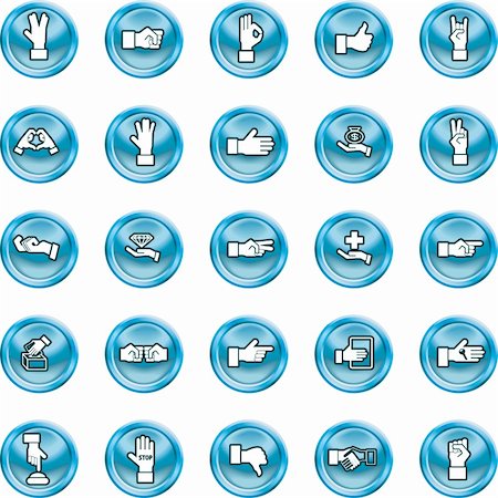simsearch:400-04955160,k - A set of lots of shiny hand icons. Stock Photo - Budget Royalty-Free & Subscription, Code: 400-04954429