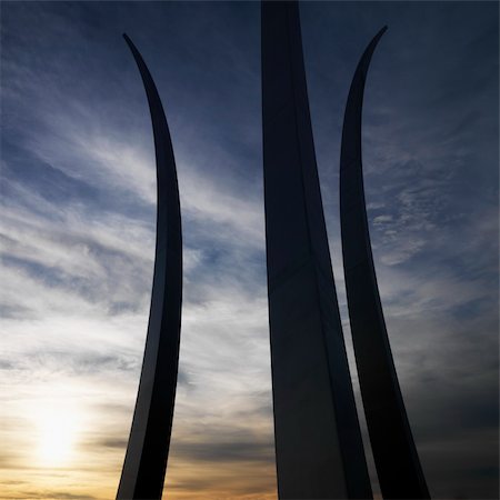 Three spires of Air Force Memorial in Arlington, Virginia, USA. Stock Photo - Budget Royalty-Free & Subscription, Code: 400-04954563
