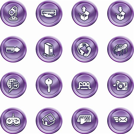 simsearch:400-04955160,k - A set of shiny Computing and Website Icons Stock Photo - Budget Royalty-Free & Subscription, Code: 400-04954697