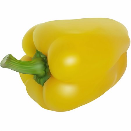 Yellow Pepper - Highly detailed and coloured vector illustration Stock Photo - Budget Royalty-Free & Subscription, Code: 400-04954836